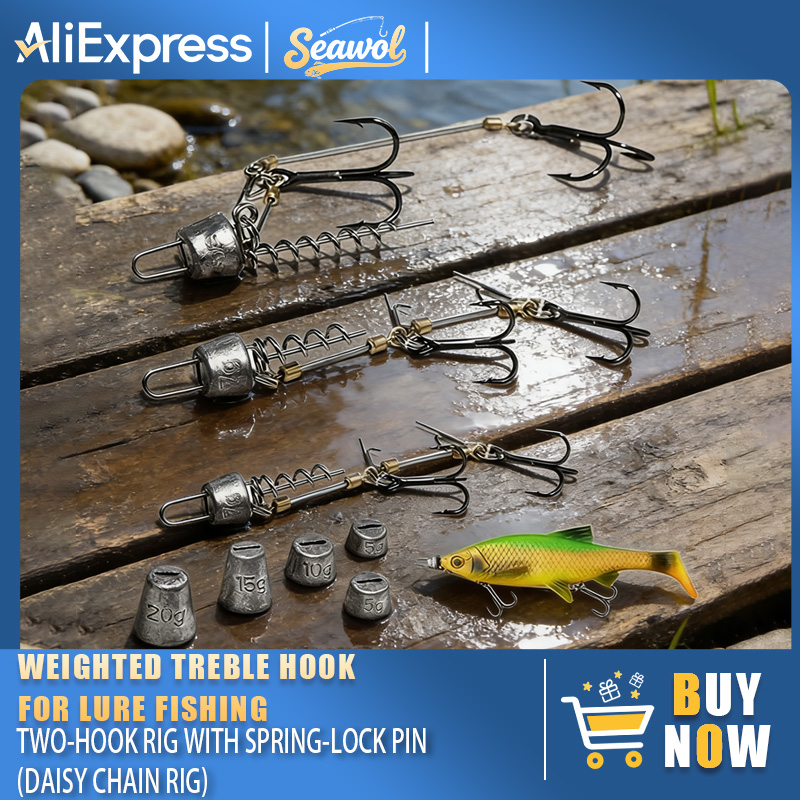 Montature da Pesca con Amo in  - Fishing Hook Treble recensione e prezzo
